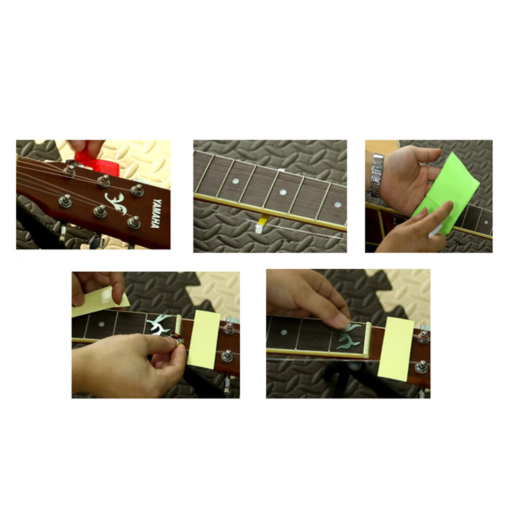 2 Pcs Floral Guitar Sticker Guitar Inlay Stickers Acoustic Guitar Decals