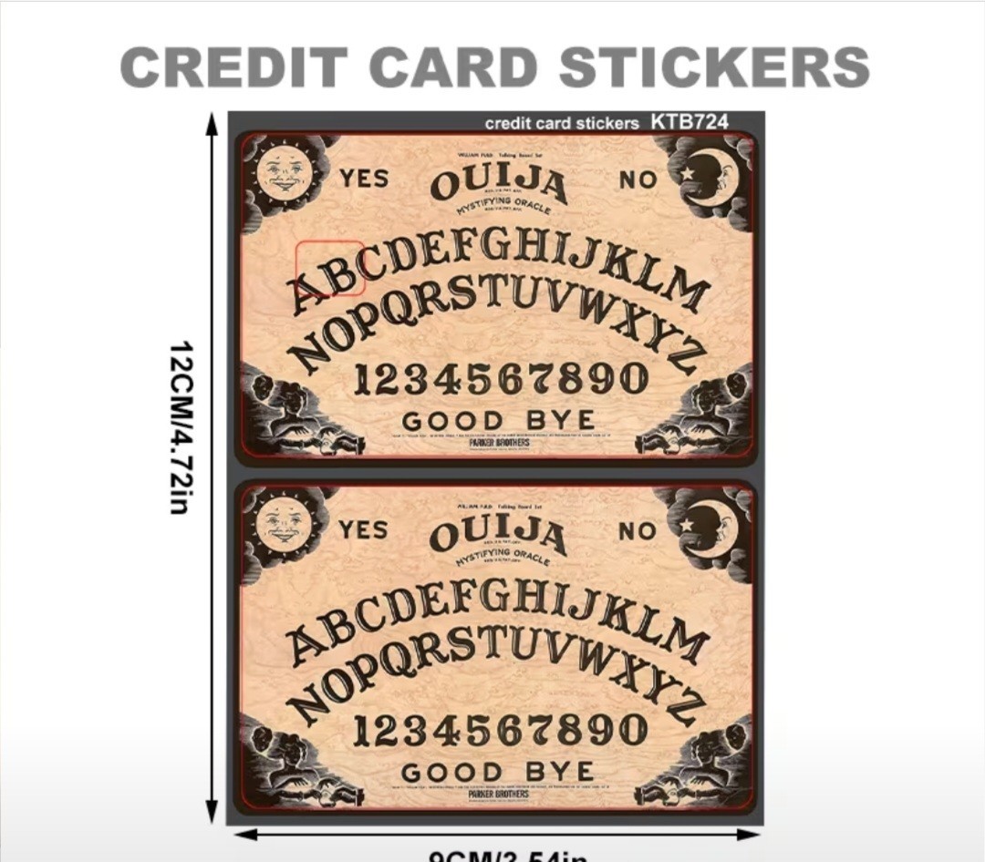 Ouiji Spirit Board Credit Card Skin Free Shipping US Seller