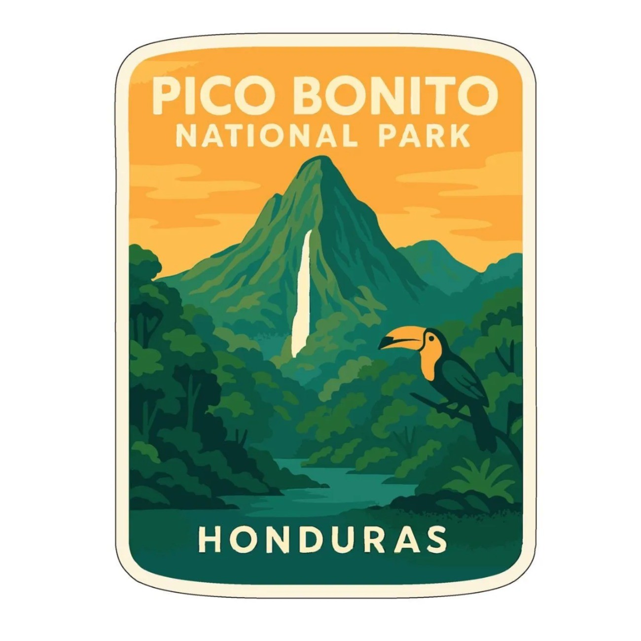 Pico Bonito Honduras Iron On Heat Transfer Vinyl HTV World National Parks