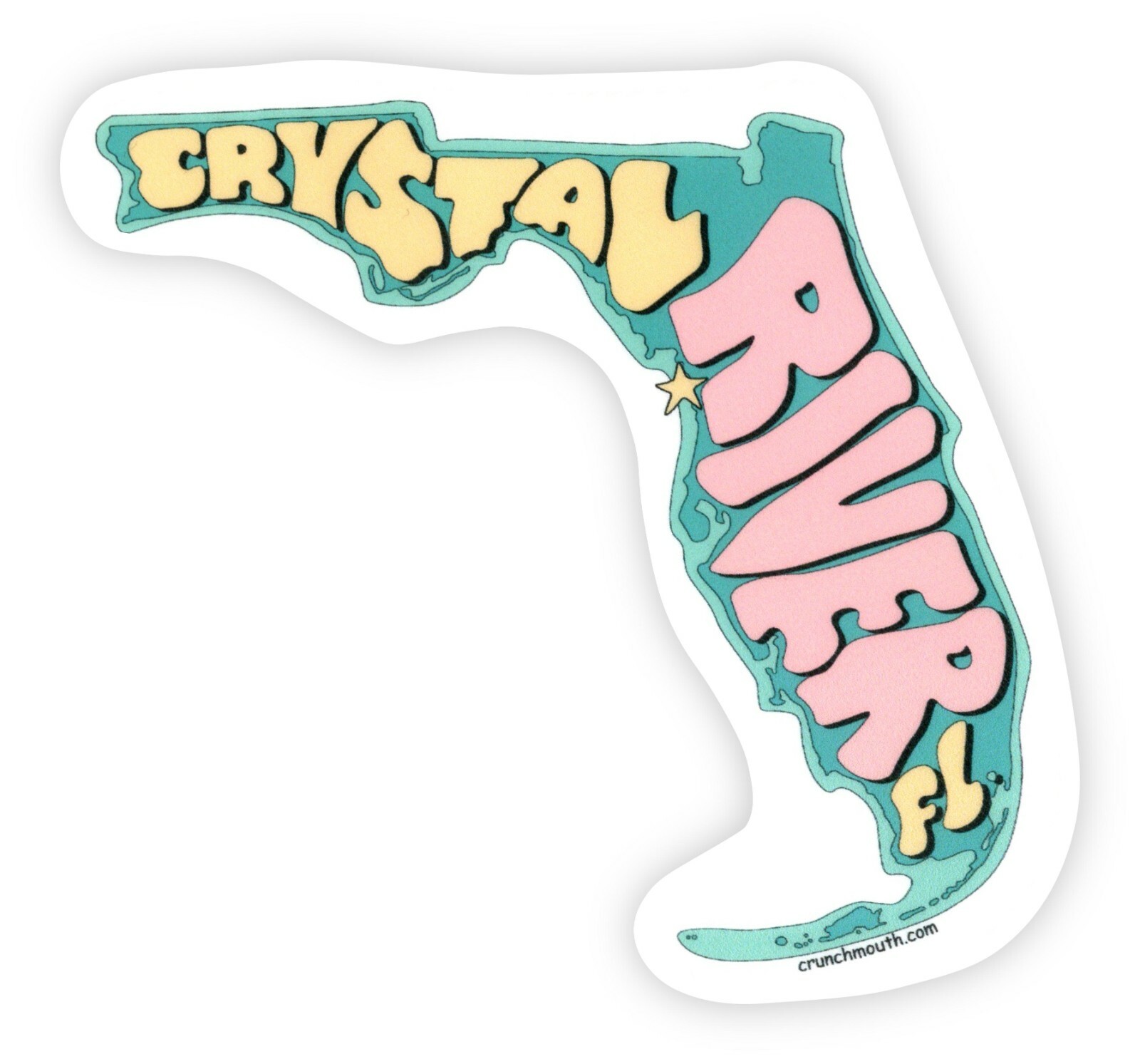 CRYSTAL RIVER FLORIDA TRAVEL DECAL BUMPER STICKER RETRO VINTAGE