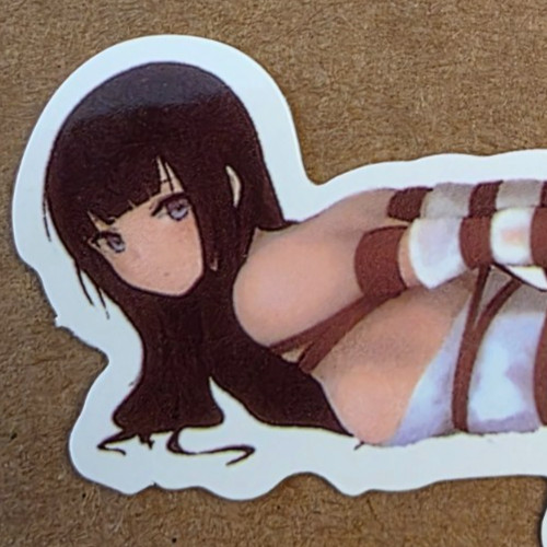 Waifu Sticker Girl Princess Idol BDSM Formal Dress Art Anime Manga Pinup Pin Up