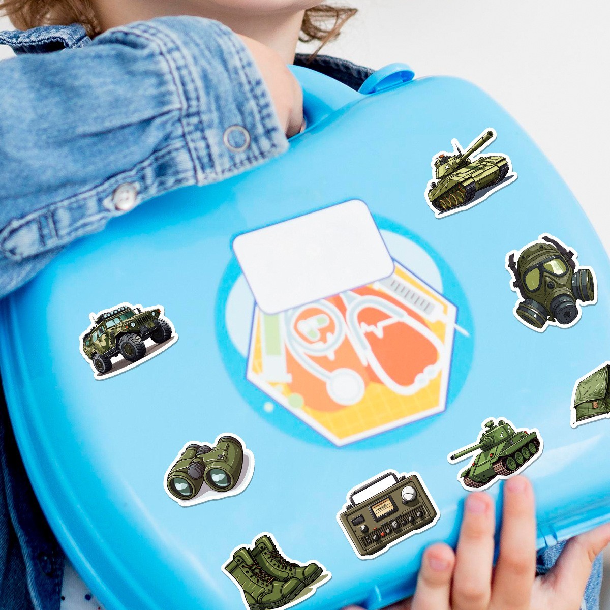 50pcs Waterproof Vinyl Stickers US Army Military Buff Car Luggage Phone Laptop