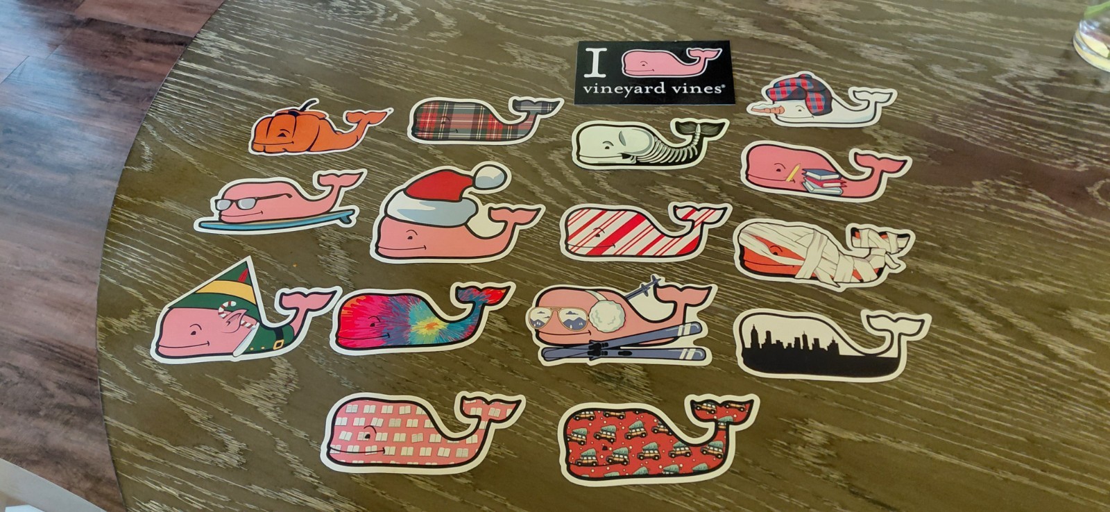 VINEYARD VINES LARGE SET MAGNET STICKERS!! 16 DIFFERENT AUTHENTIC STICKERS! HTF!