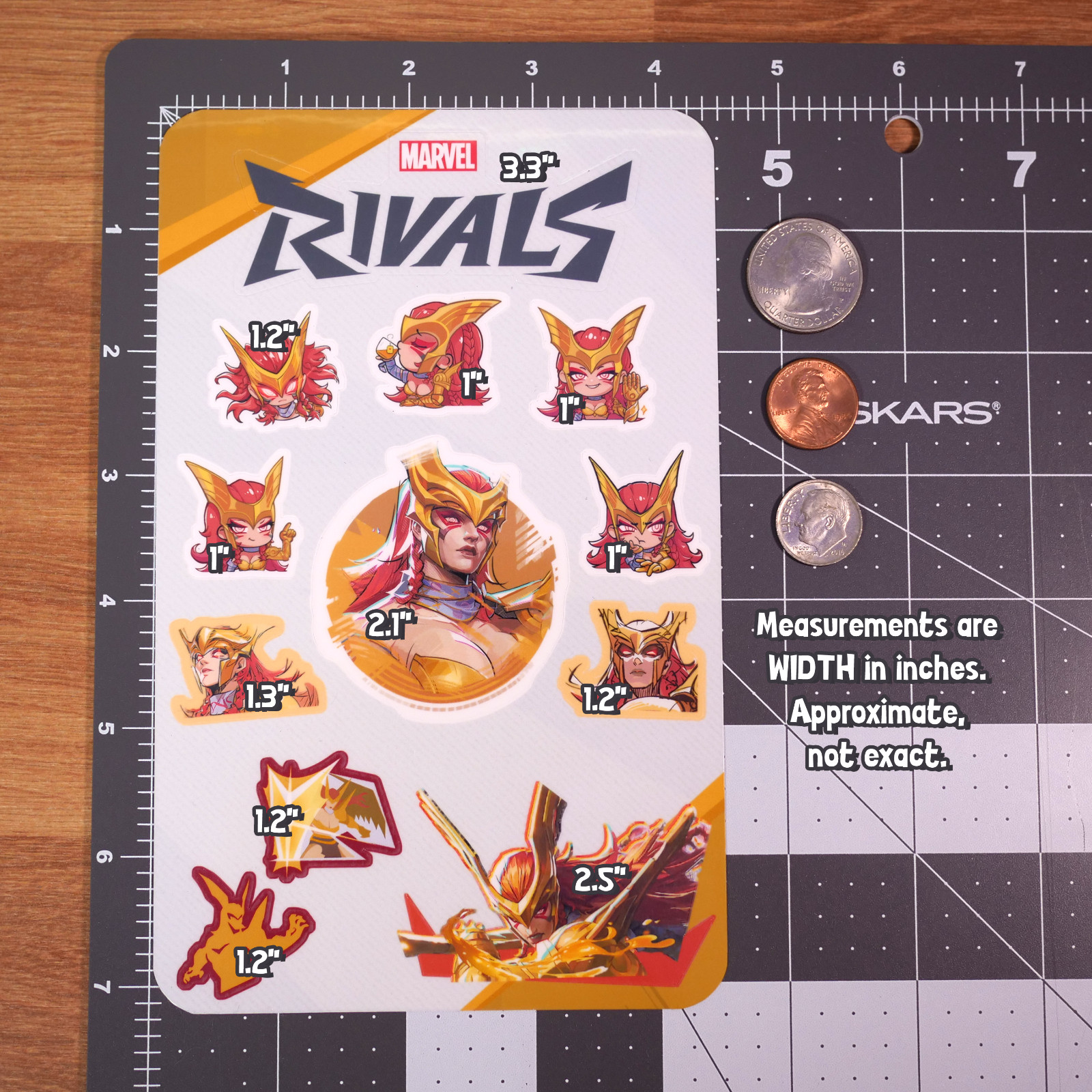 Marvel Rivals Angela Sticker Sheet