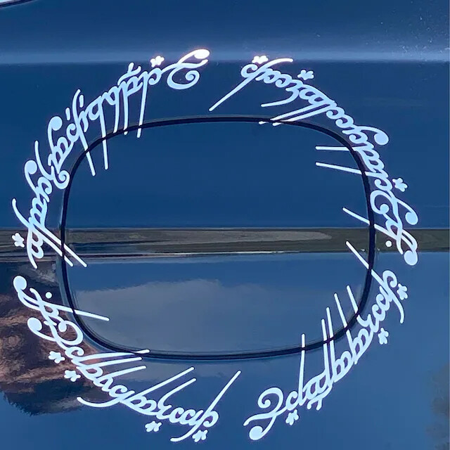 Lord of the Rings Ring of Power Inscription Custom Vinyl Sticker Decal