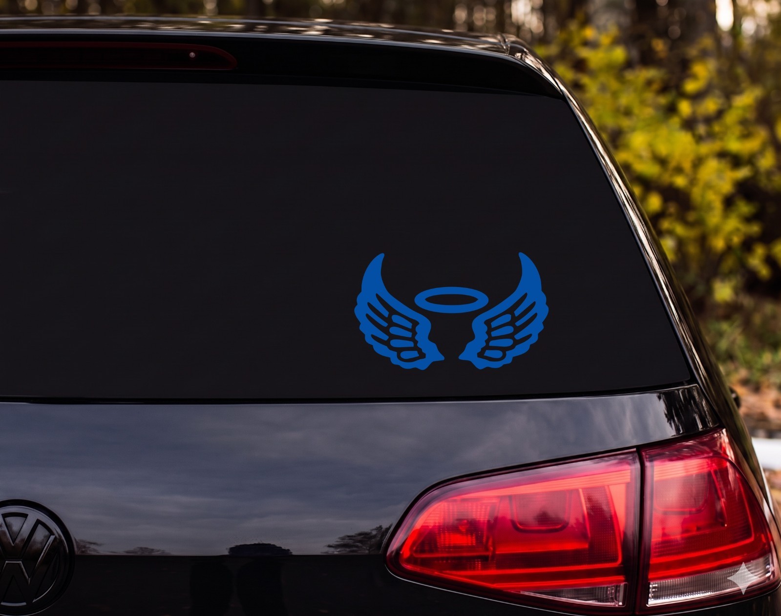 Angel Wings Halo Die Cut Vinyl Decal Custom Car Laptop | Memorial Gift