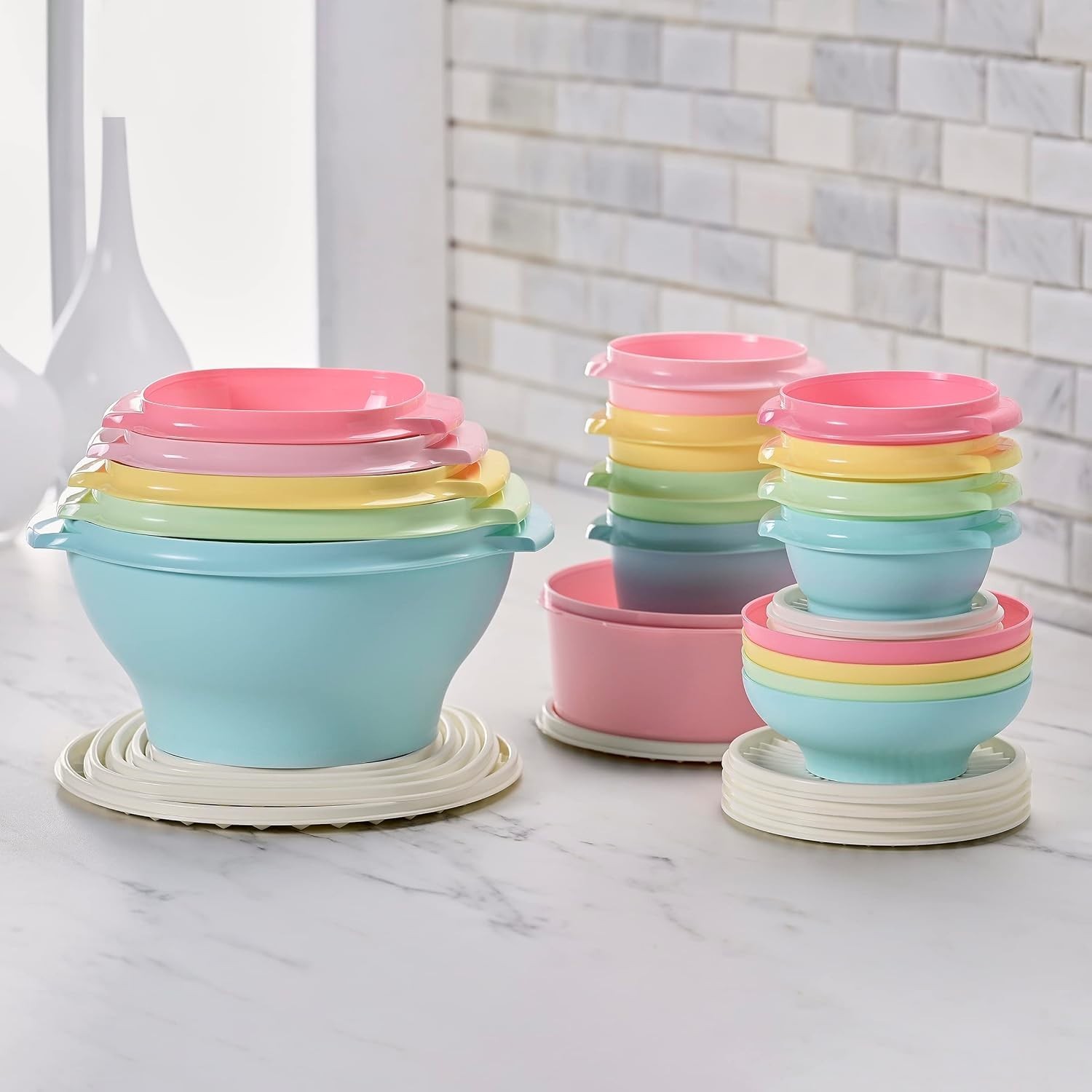 Tupperware Heritage Collection 36 Piece Food Small to Medium, Vintage Colors