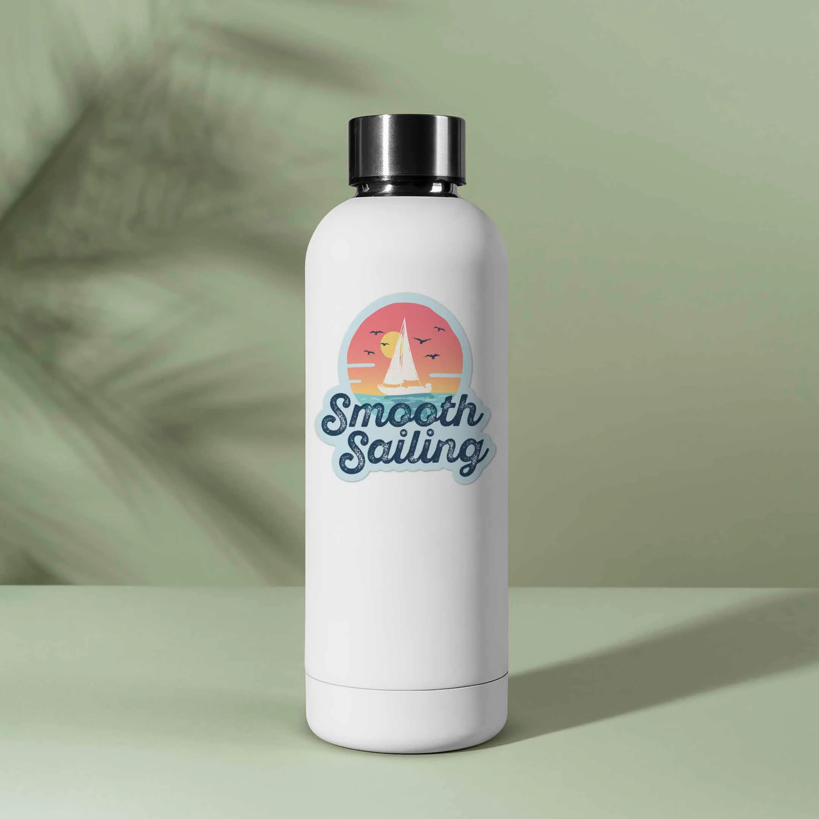 Smooth Sailing Boat Sticker- Fun Decal for Water Bottle & Laptop