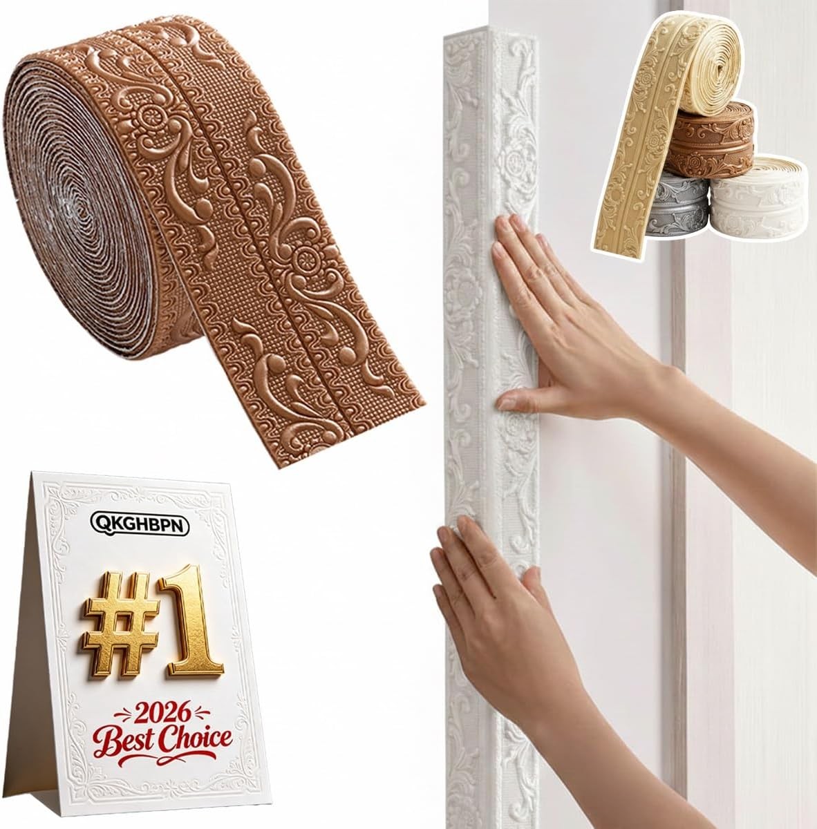 32.8 Ft DIY Decorative Border Tape for Walls & Furniture,Self Adhesive Trim