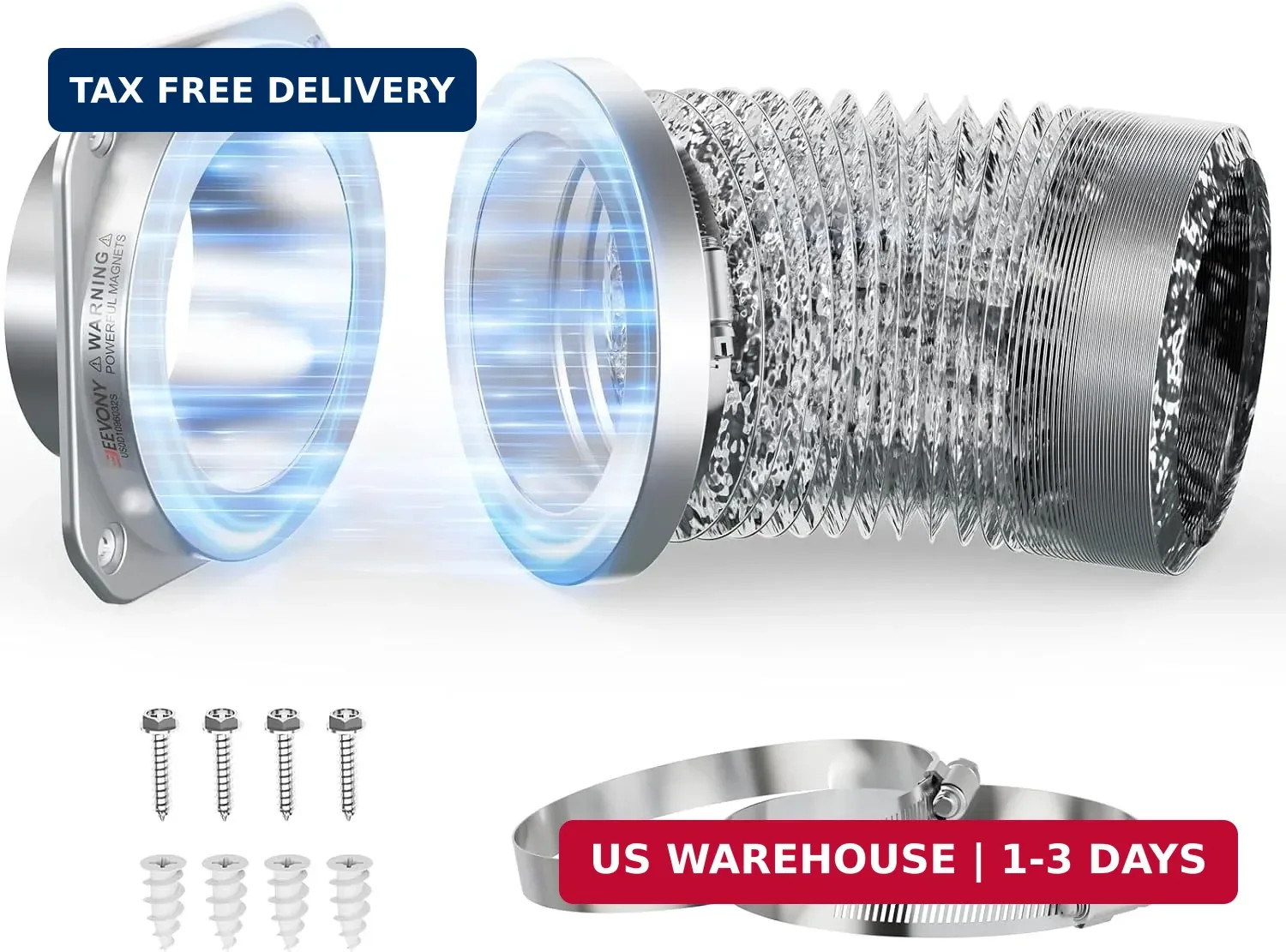 Magnetic Dryer Vent Coupling DV180 Magnetic Dryer Vent Connector Kit 4 Inch | Qu