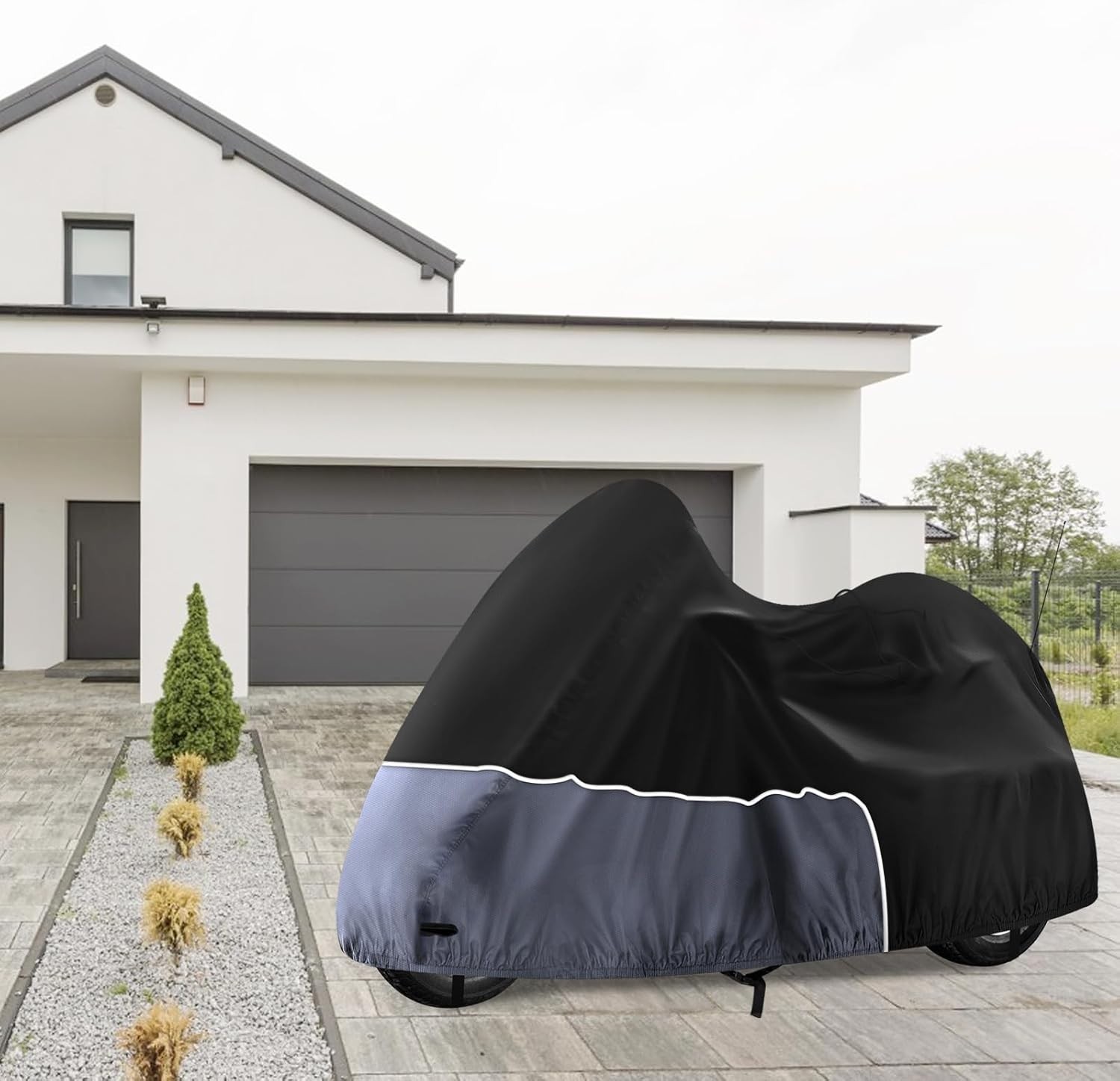 Trike Cover, Waterproof 3 Wheel Motorcycle Cover for Harley Davidson, Honda Gold