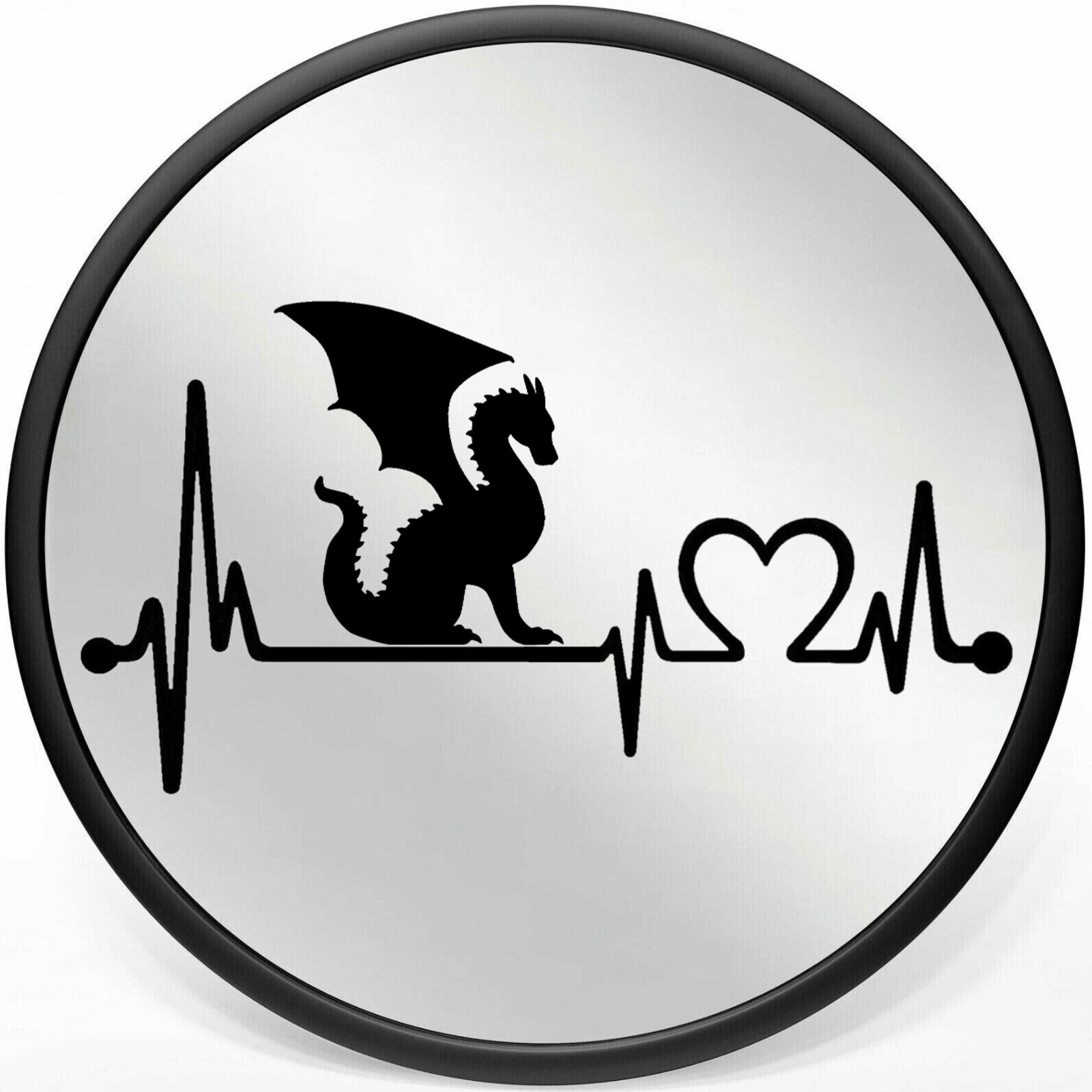Wyvern Dragon Decal Sticker Heartbeat Medieval Dungeons Folklore Flying BG2006