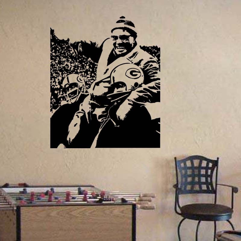 Vince Lombardi Green Bay Packers Football Vinyl Wall Sticker Decal