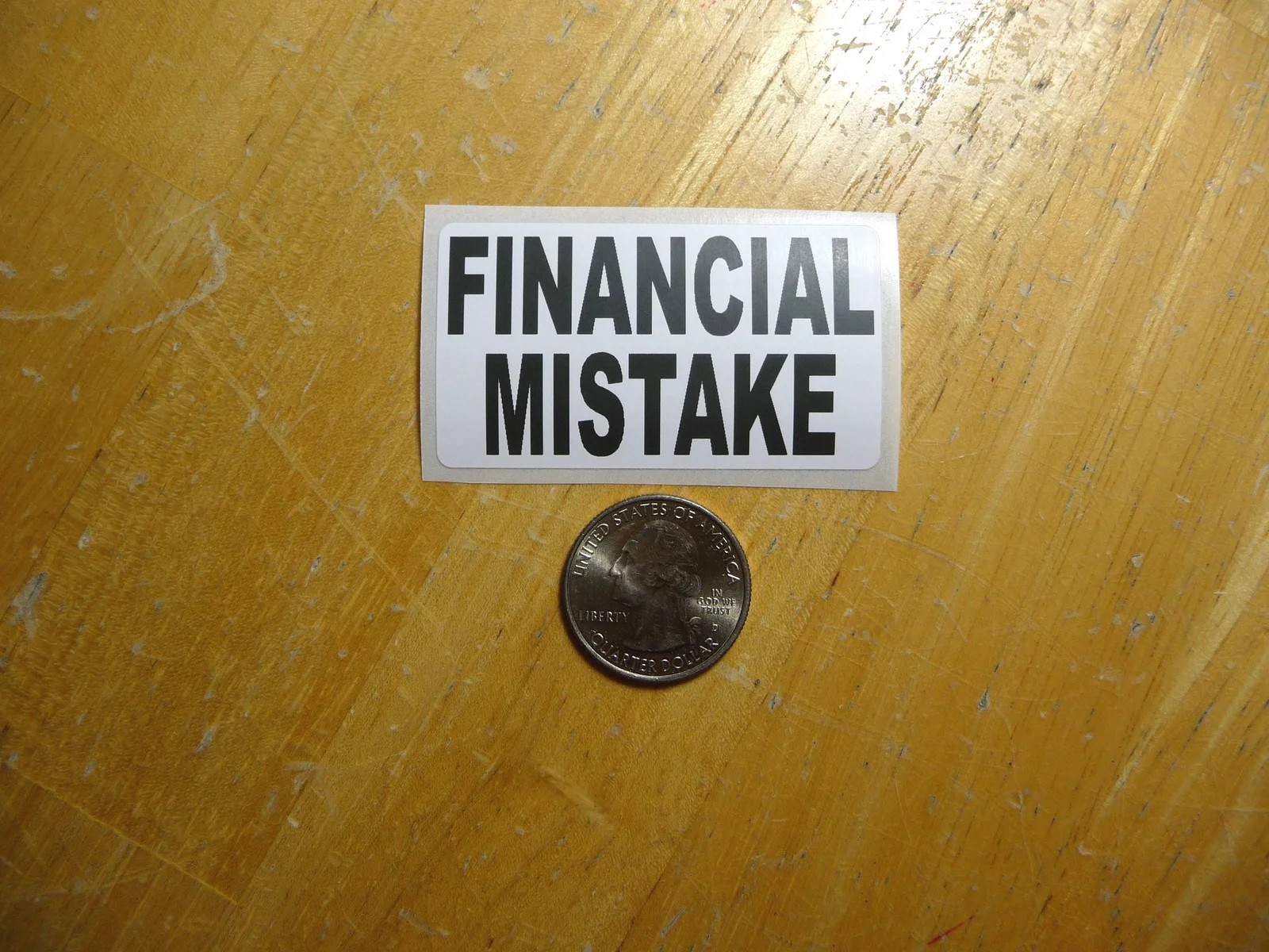 FINANCIAL MISTAKE STICKER DECAL 1 – 50 BULK PACK FUNNY CAR RELATIONSHIP