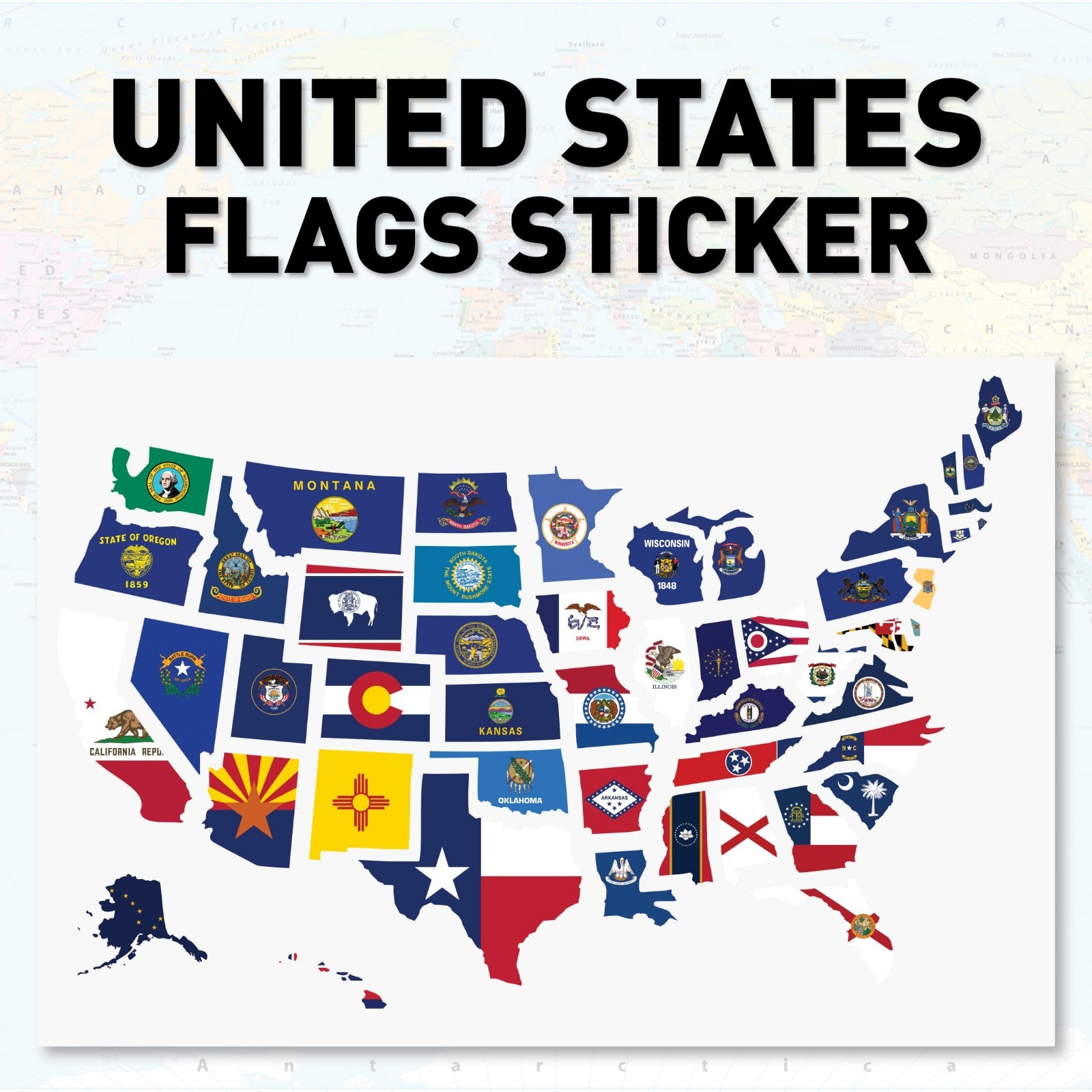 Premium World Flags Stickers Set – Durable Country Flag Decals for Kids & Teache