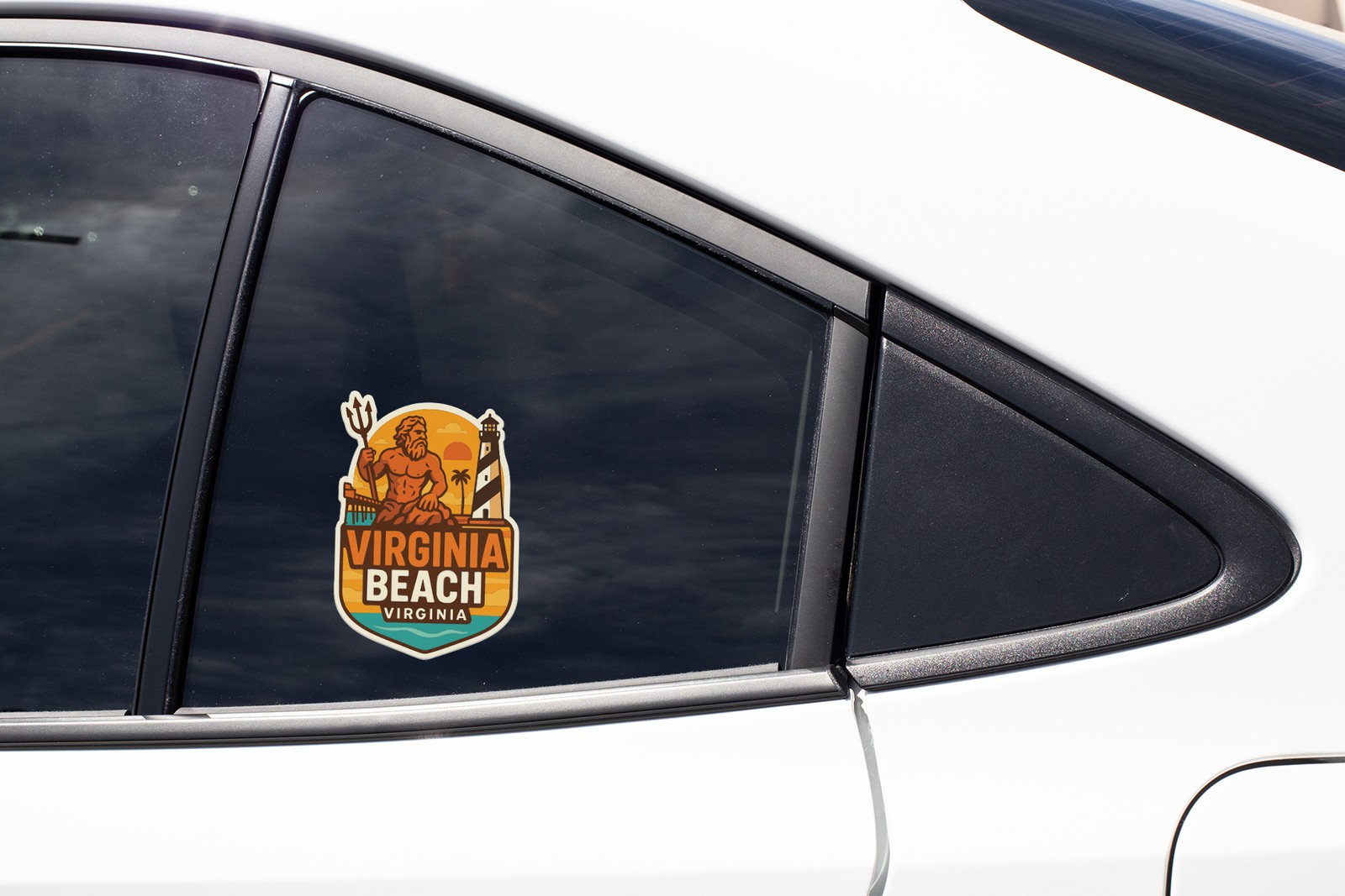Virginia Beach Virginia Sticker Decal Vinyl Die-Cut City Skyline Landmark Design