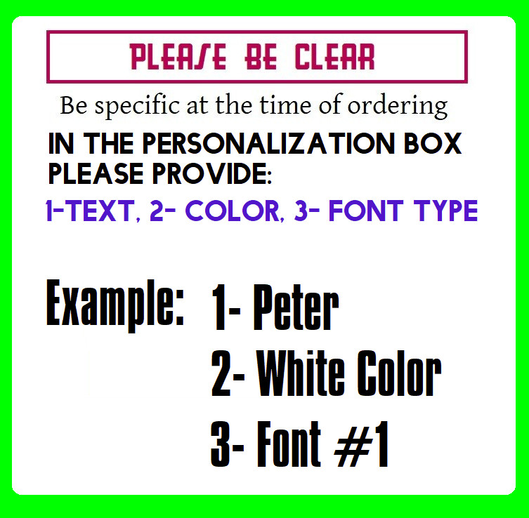 Custom Text Vinyl Decal Sticker Personalized Lettering ANY TEXT – ANY NAME {c19