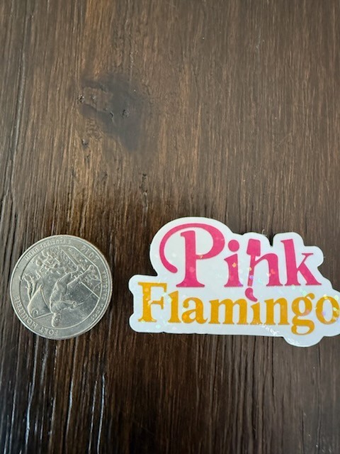 mini brand kawaii pink flamingo sticker