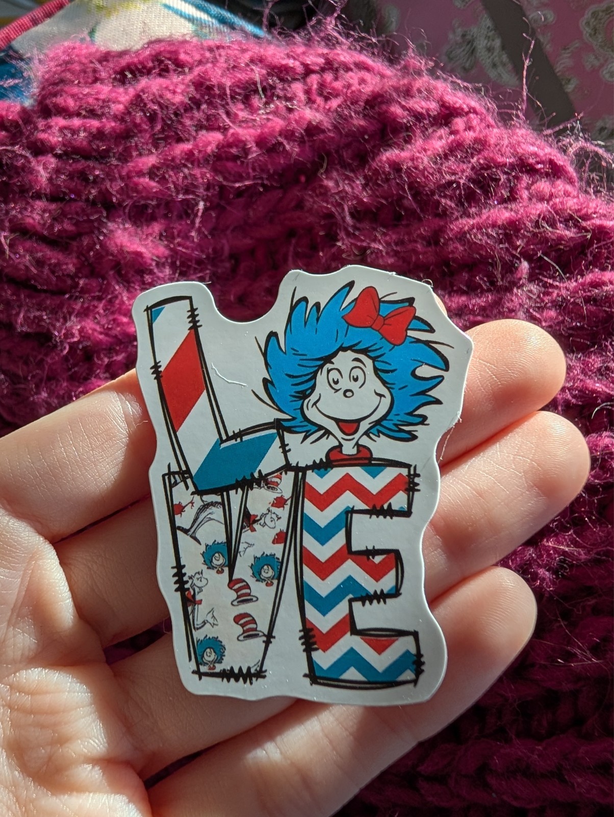 Dr. Seuss Sticker, Thing 1, Thing 2