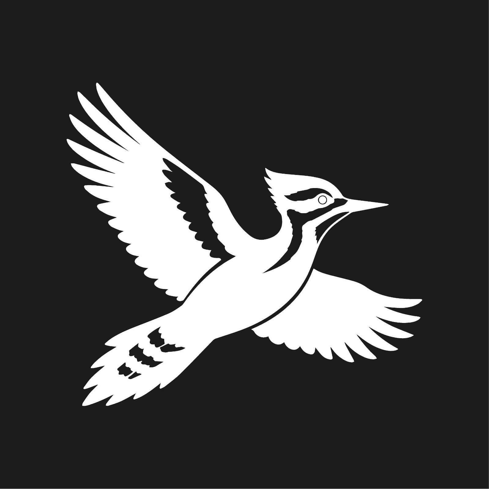 Detailed Flying Woodpecker Vinyl Decal Bird Car Window Sticker