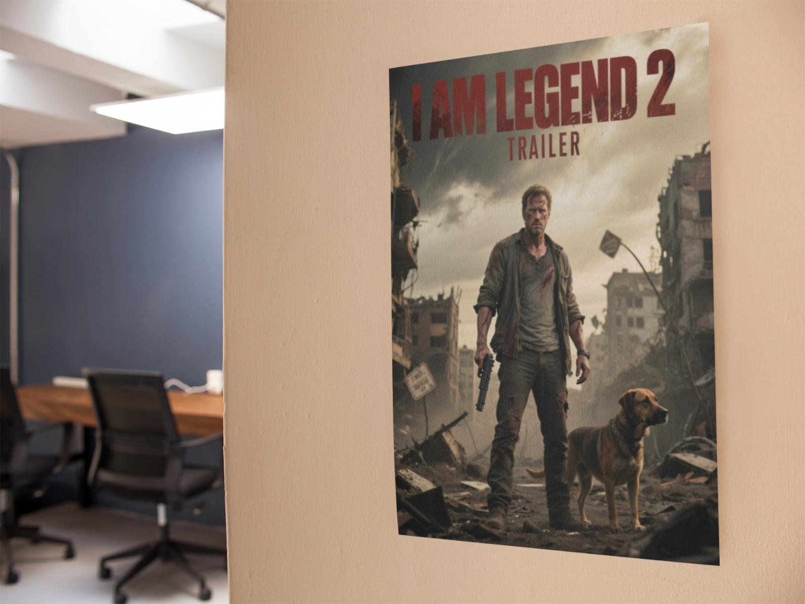 I AM LEGEND 2 Movie Wall Vinyl Decal Poster Print (Removable Adhesive)