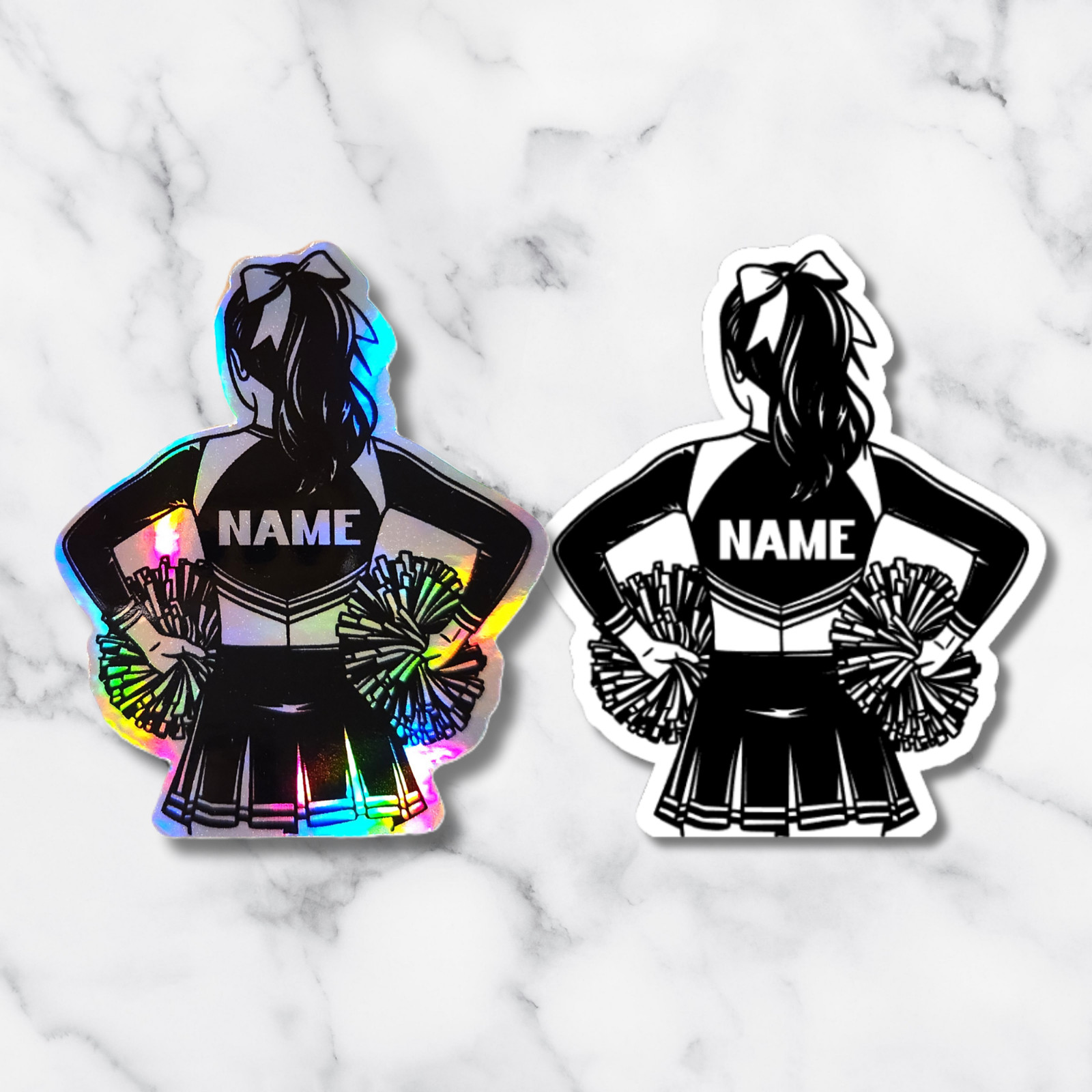 Custom Cheerleader Name Sticker, Personalized Cheer Stickers, Cheer Squad Gift