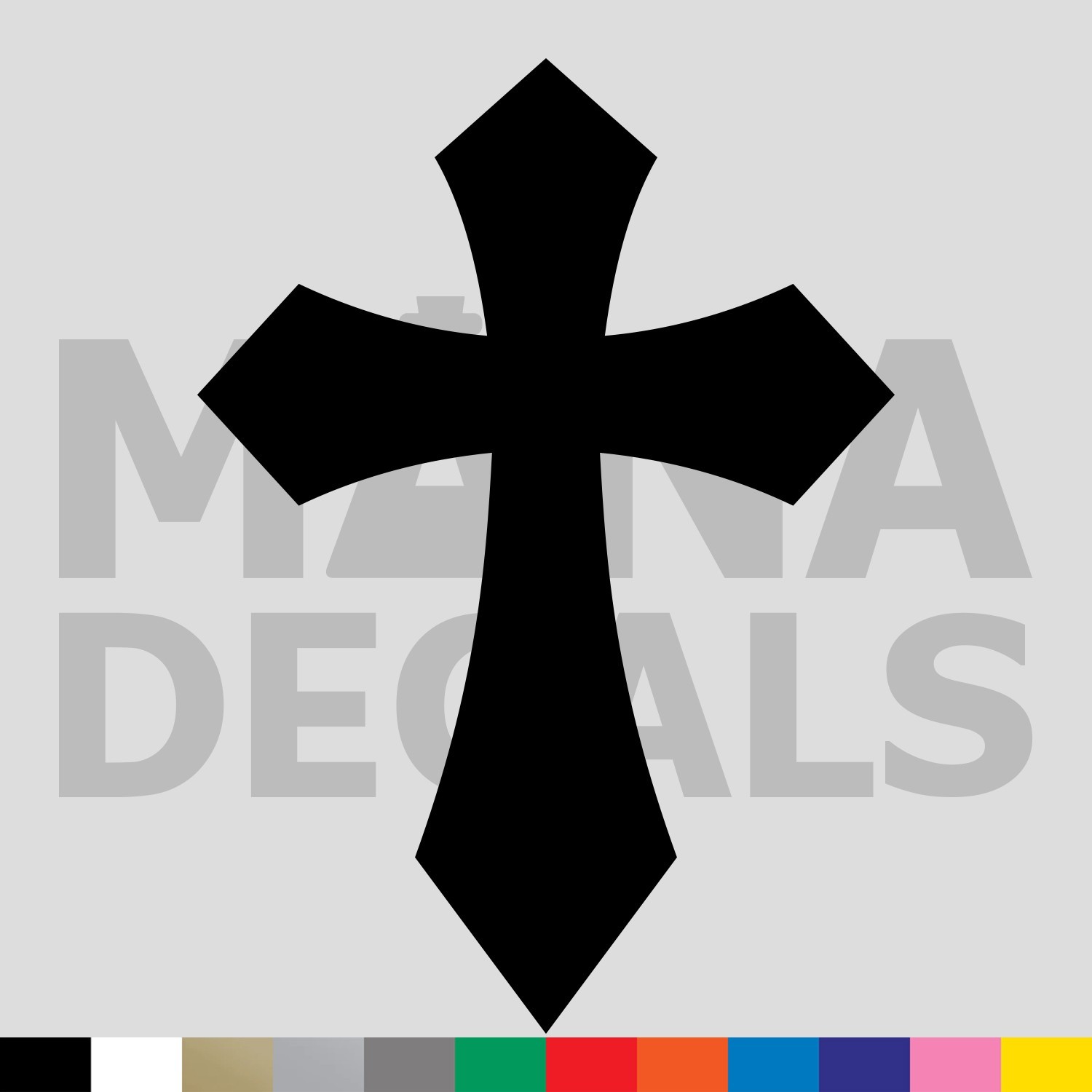 Cross Vinyl Die Cut Decal Sticker – Christian Jesus Christ Religious God Church