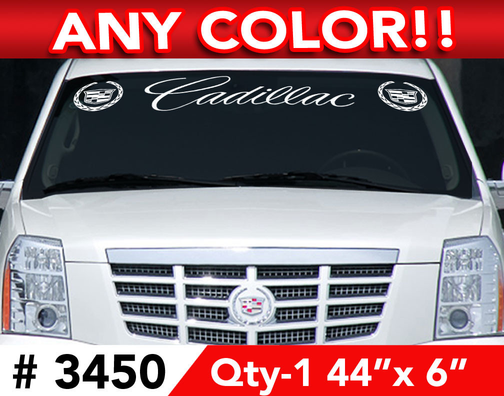 CADILLAC ESCALADE ATS CTS STS SCRIPT DECAL STICKER 44"x6 ANY 1 COLOR