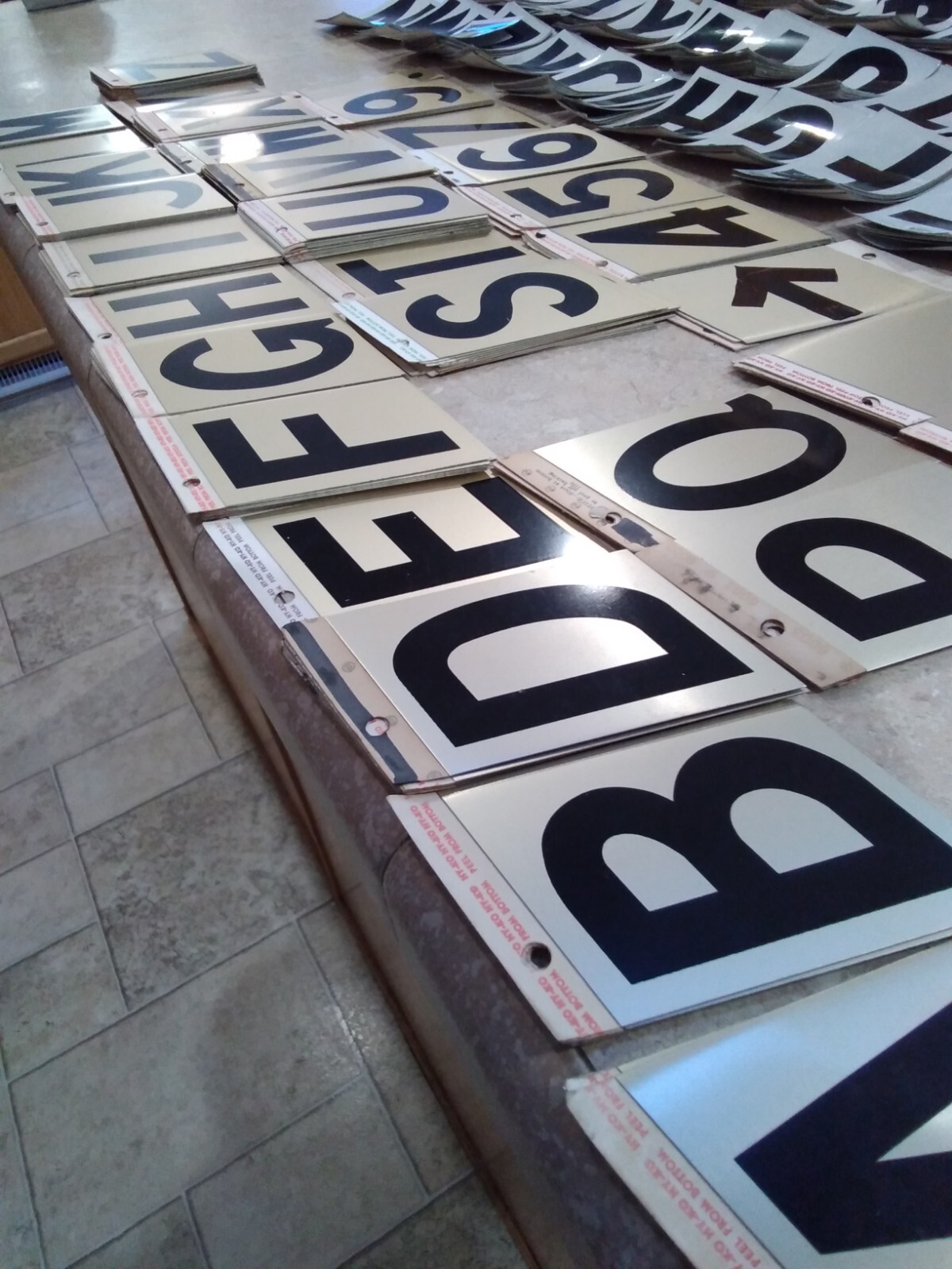 Assorted Vinyl and Metal Self Adhesive Letters & Numbers 3"+ 4" Tall 400+