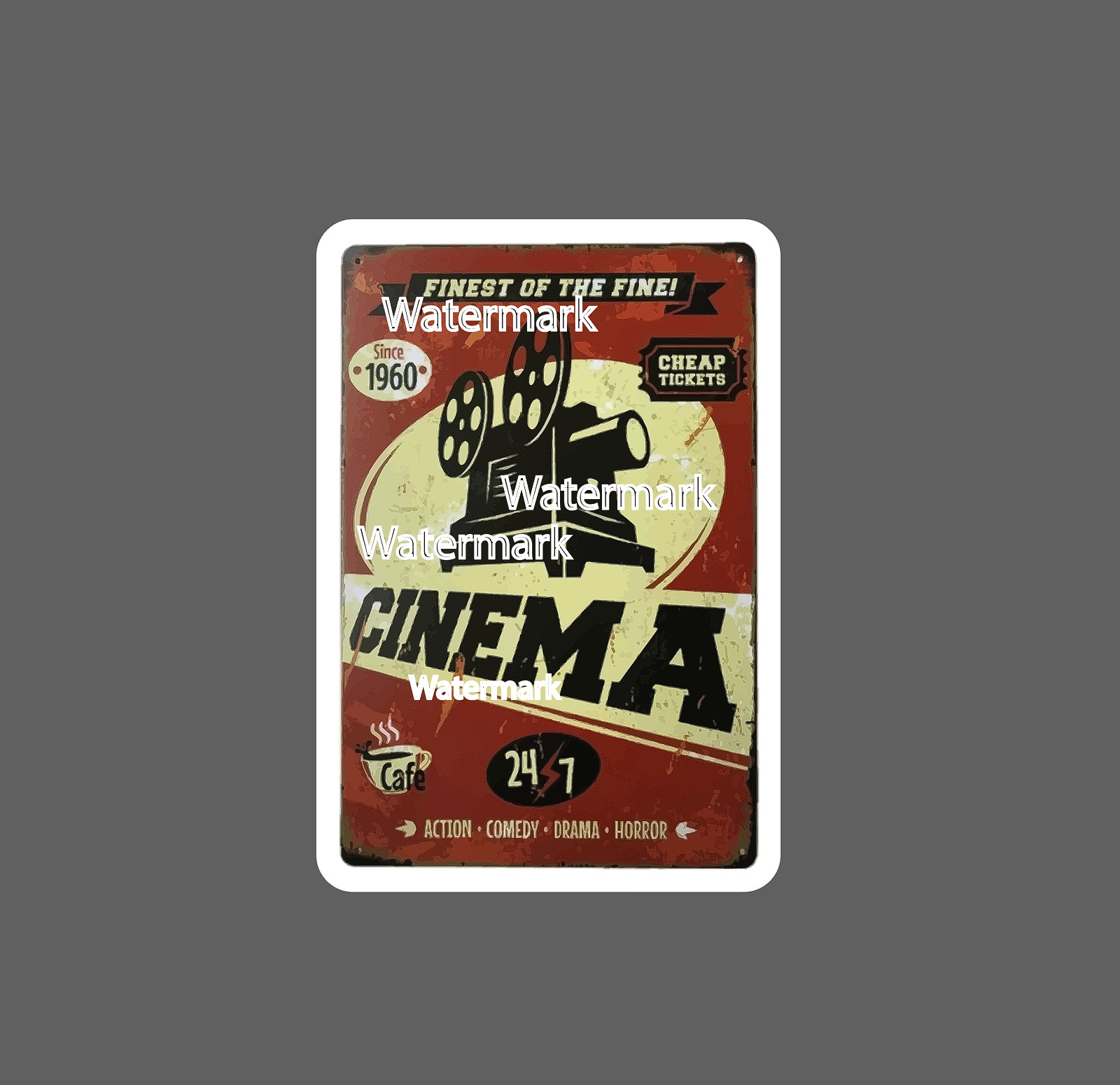 Cinema Sticker Movies Retro Waterproof NEW – Buy Any 4 For $1.75 EACH Storewide!