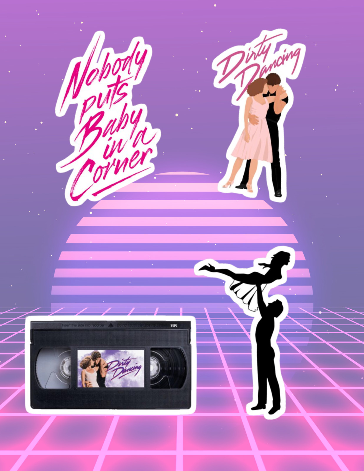 Dirty Dancing 80's Movie 4pc Sticker Pack