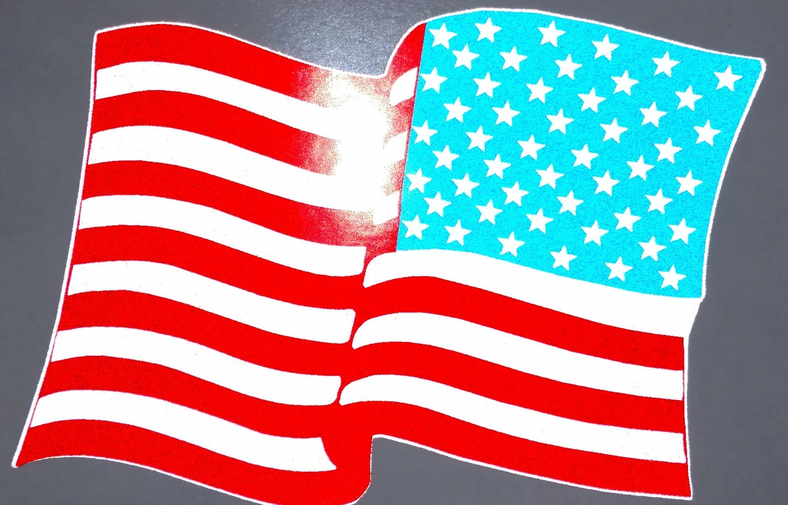 FULLY REFLECTIVE Reverse Waving AMERICAN FLAG FIRE Car DECAL EMS Multiple Sizes