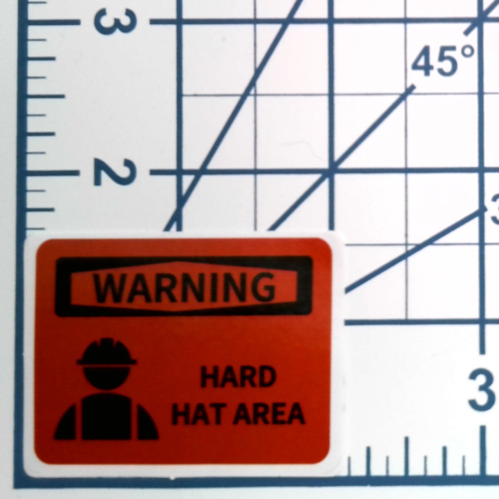 Warning Hard Hat Area Vinyl Sticker Funny Construction Job Site Safety Decal