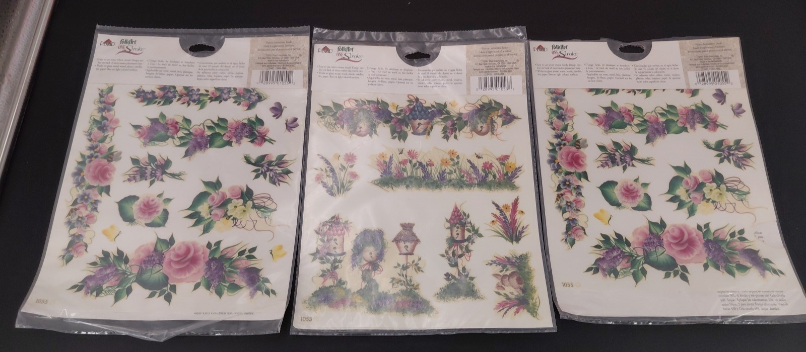 Plaid Folk Art Handpainted Look Scrapbook Daisies Rose Panaies 2001 Vintage NEW