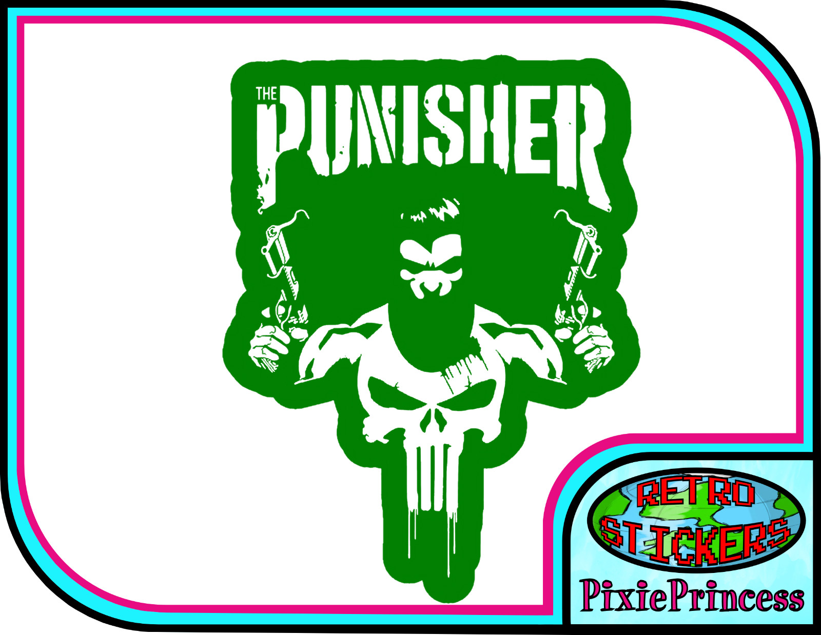 Marvel The Punisher Frank H Vinyl Sticker Car Bike Truck Window Wall Art Comic