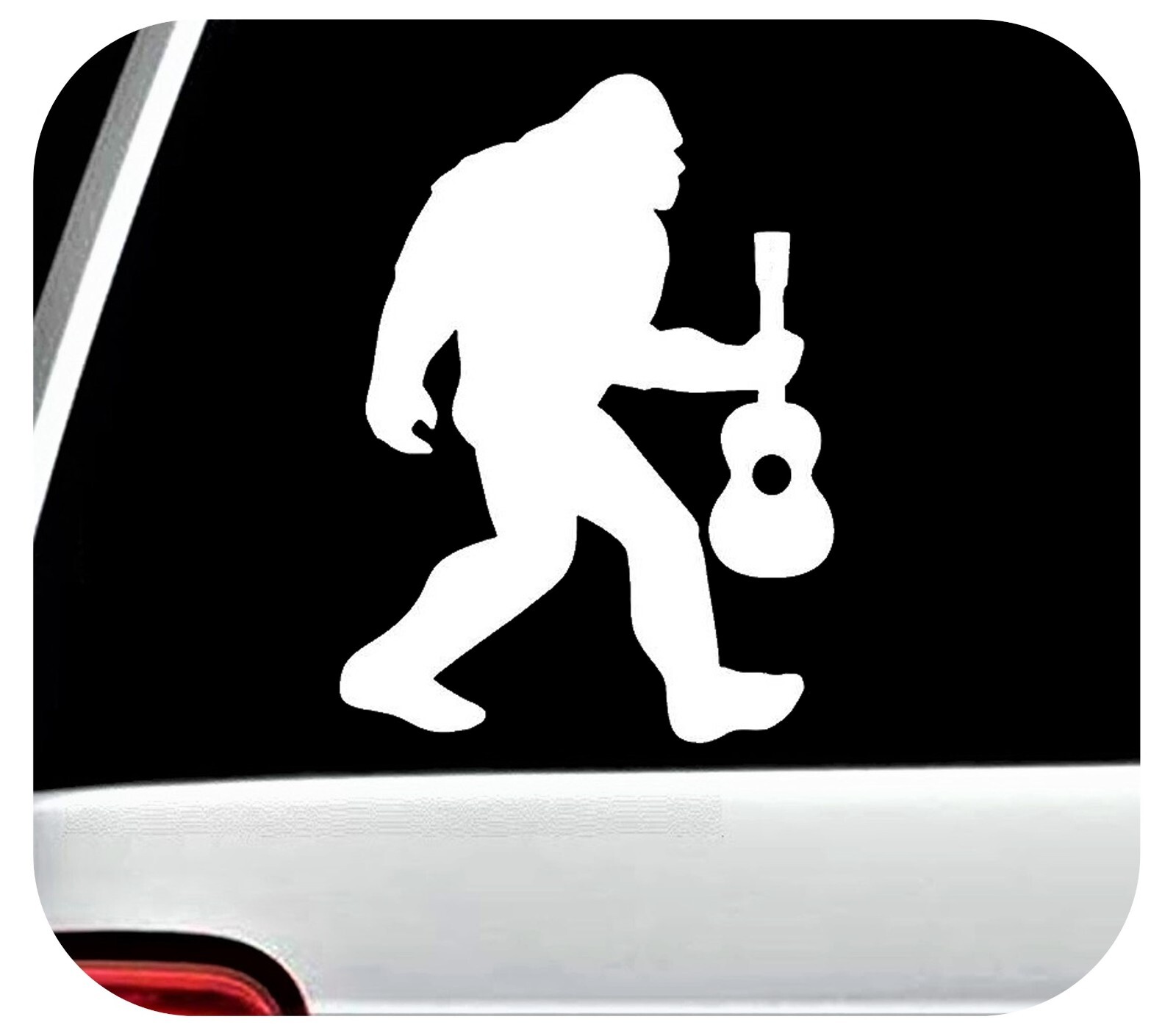 Bigfoot Sasquatch Ukulele Uke Decal Sticker Hiker hiking camper camping | B1141