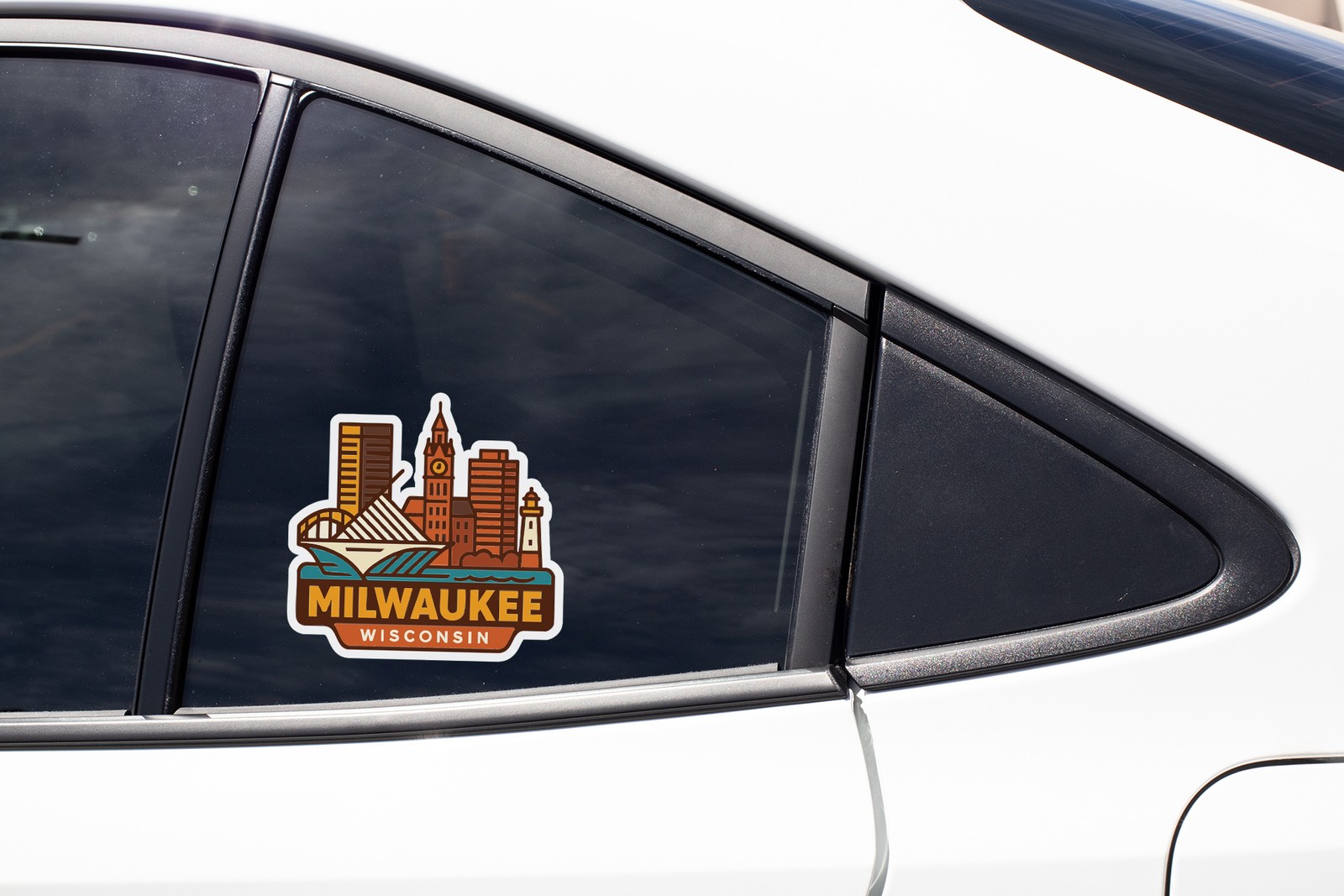 Milwaukee Wisconsin Sticker Decal Vinyl Die-Cut City Skyline Landmark Design