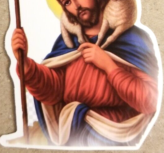 Jesus Sticker God Catholic Bible Halo Holy Rosary Christian Spiritual Religious