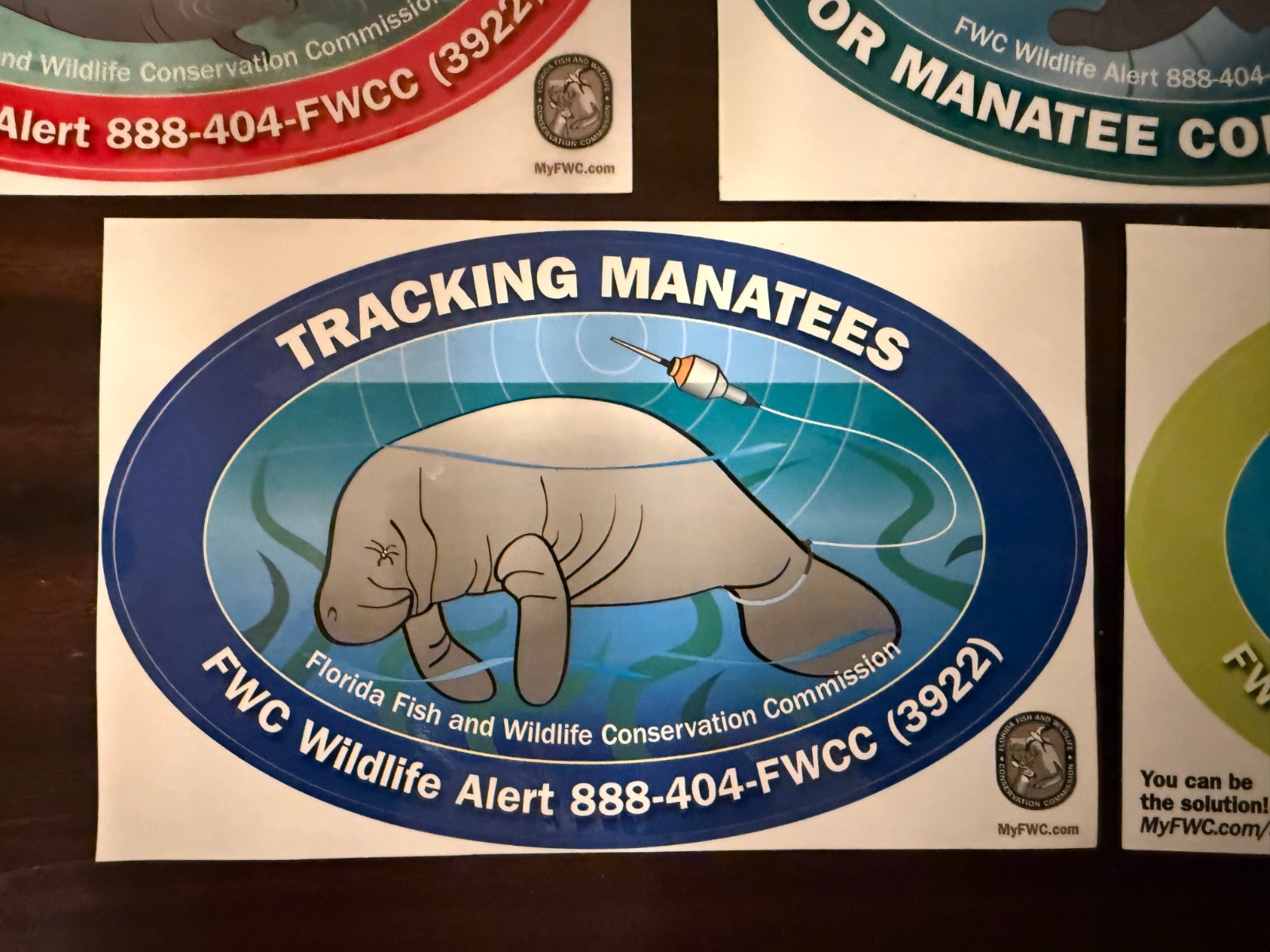 5 Turtle 5 Manatee~10 Decals Florida Fish & Wildlife Conservation Commission