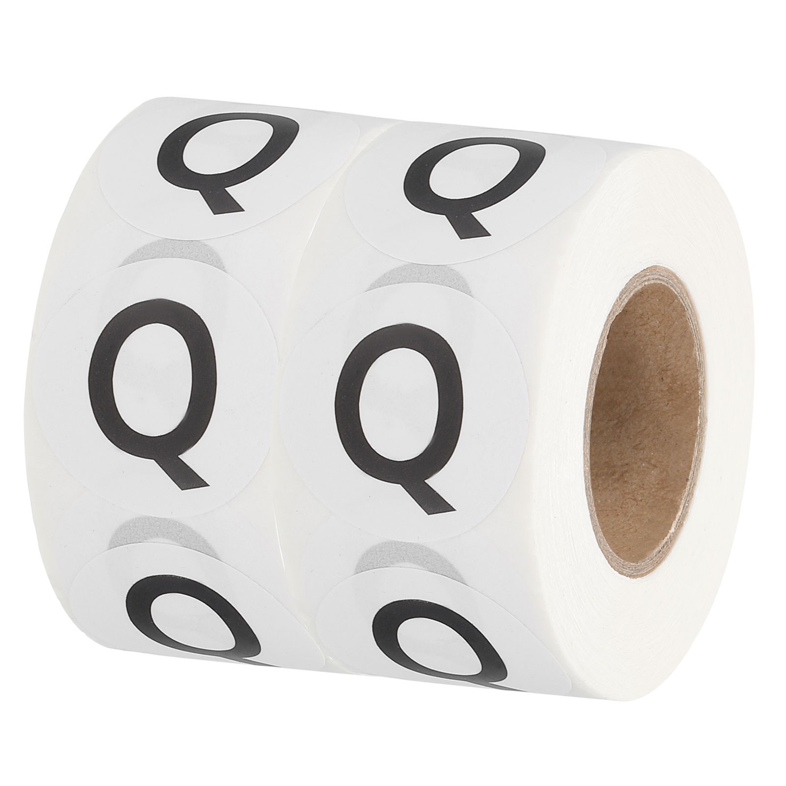 Letter Q Inventory Labels, 1 Inch Capital Letter Stickers (2Roll/Total 1000Pcs)