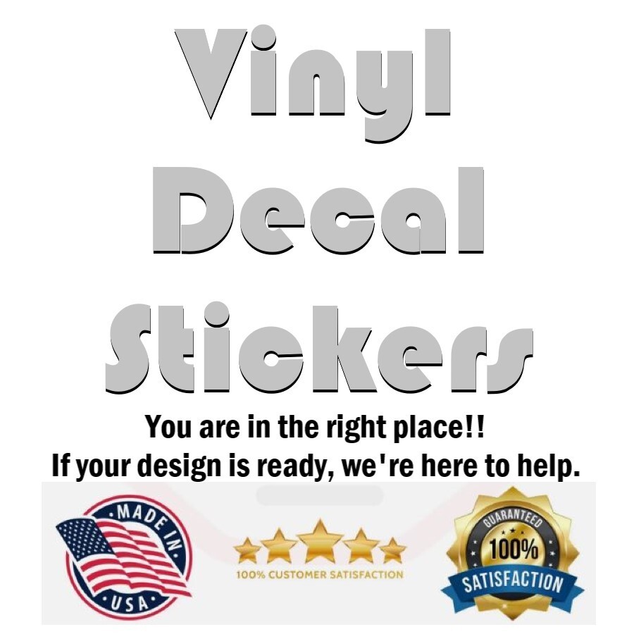 200 count – 2"x2" Die-Cut Vinyl All-Weather Stickers Printed | Made in USA!