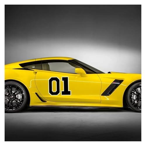 50X60cm 01 Decals PVC Car Door Side Stickers Auto Waterproof Vinyl Film Black