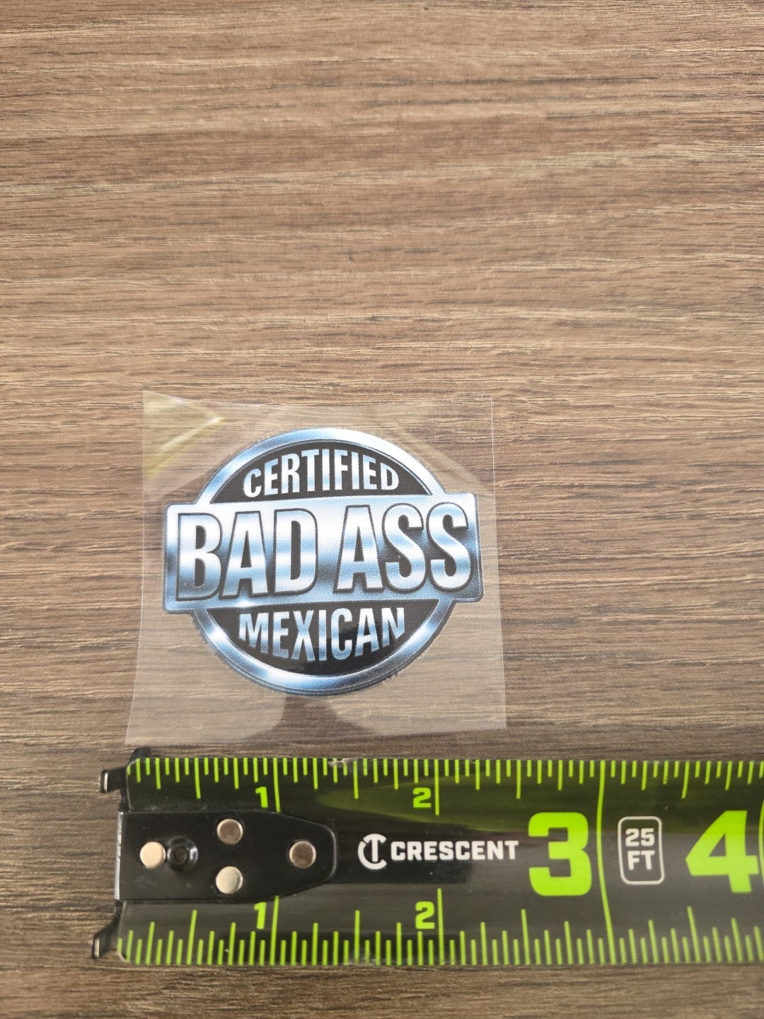 Certified Badass Mexican UV DTF Decal Sticker Waterproof Vehicle Laptop Hardhat