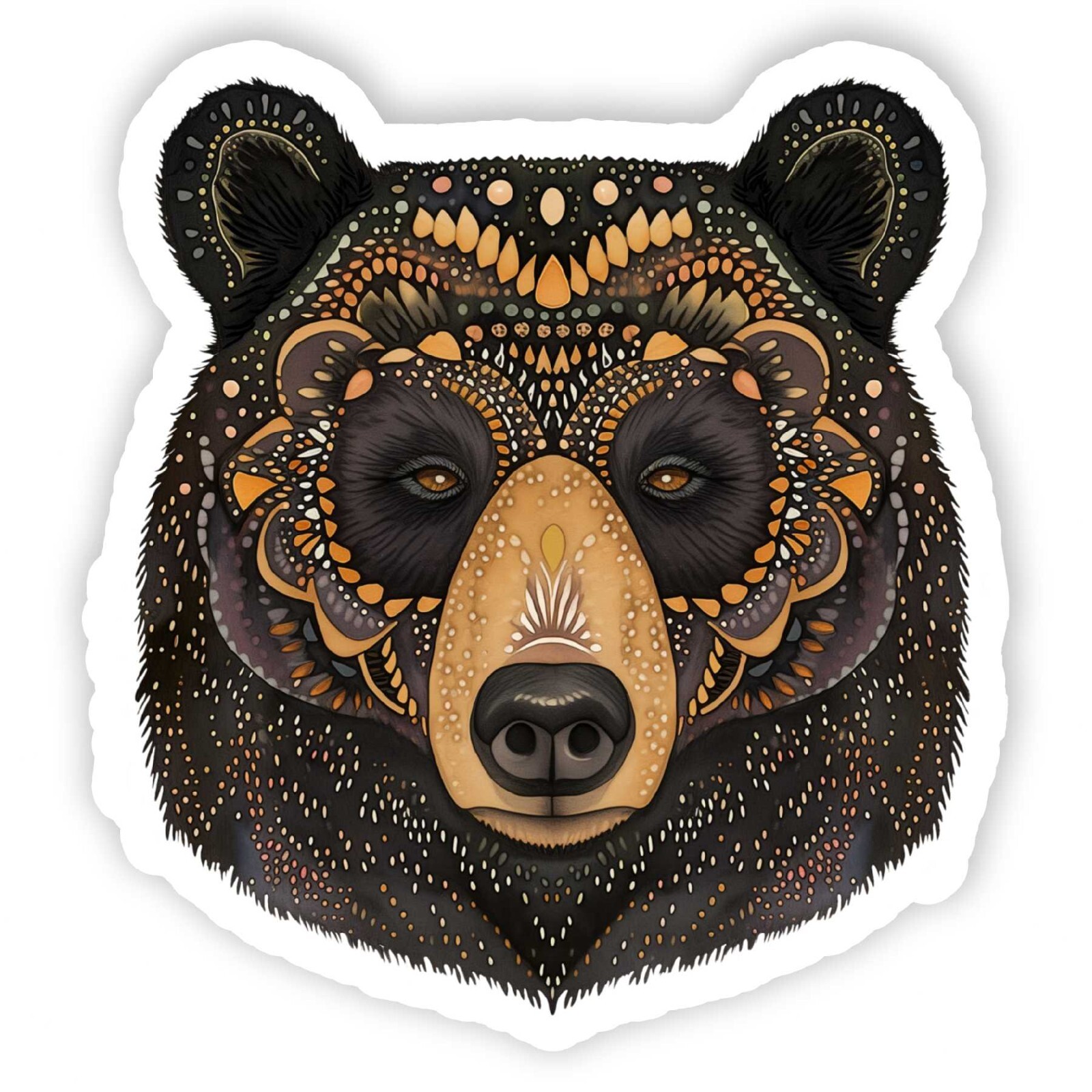 Bear Vinyl Sticker, Water Resistant, Water Bottle, Laptop, Indoor use