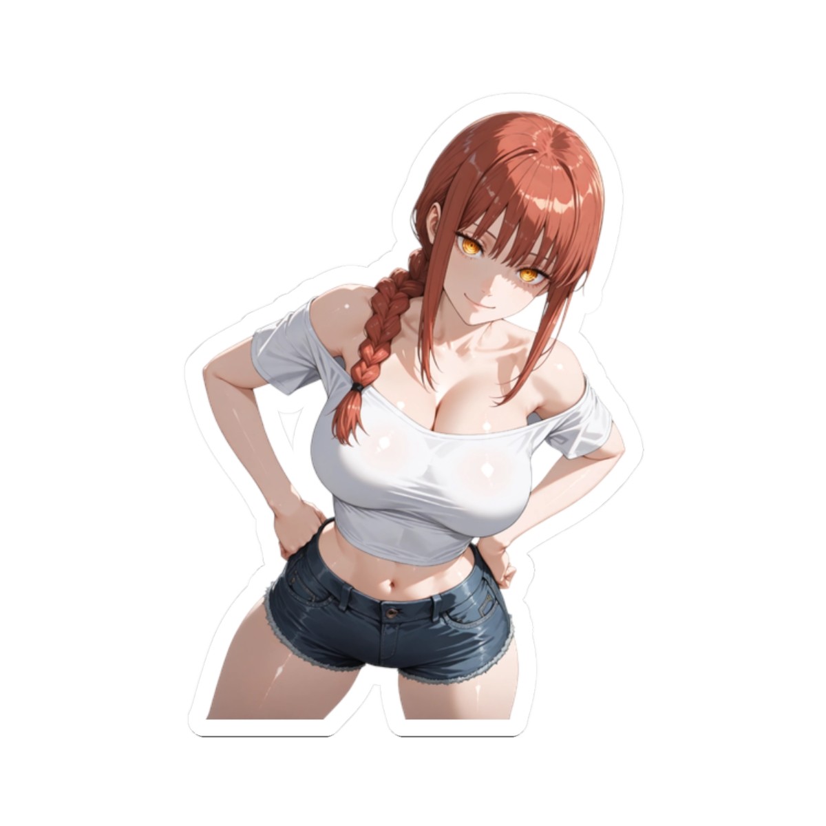 18+ Adult Anime Waifu Sticker (Buy More From My Shop Save More) Makima Fan Art