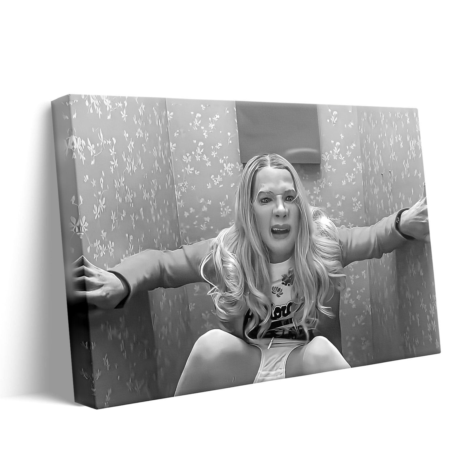 B.B.F MAKE Funny Framed Canvas Wall Art Bathroom Decor Black and White Comedy…