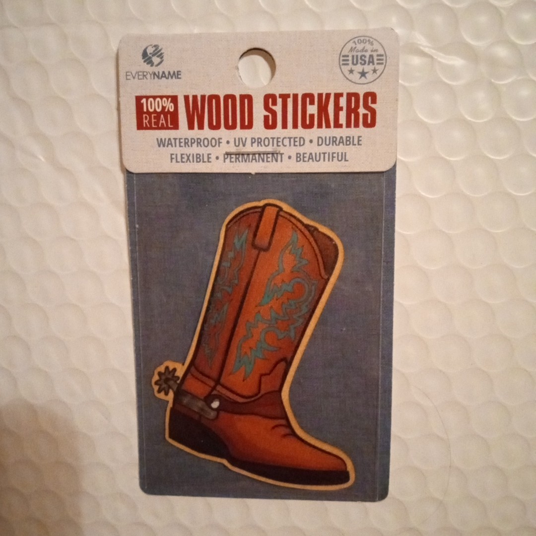 Flexible Wood Sticker Adheres To Flat Or Curved Smooth Surface Waterproof