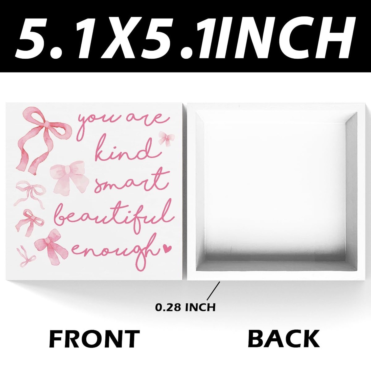 Pink Dorm Room Decor for Women, Pink Inspirational Awareness Positive Affirma…