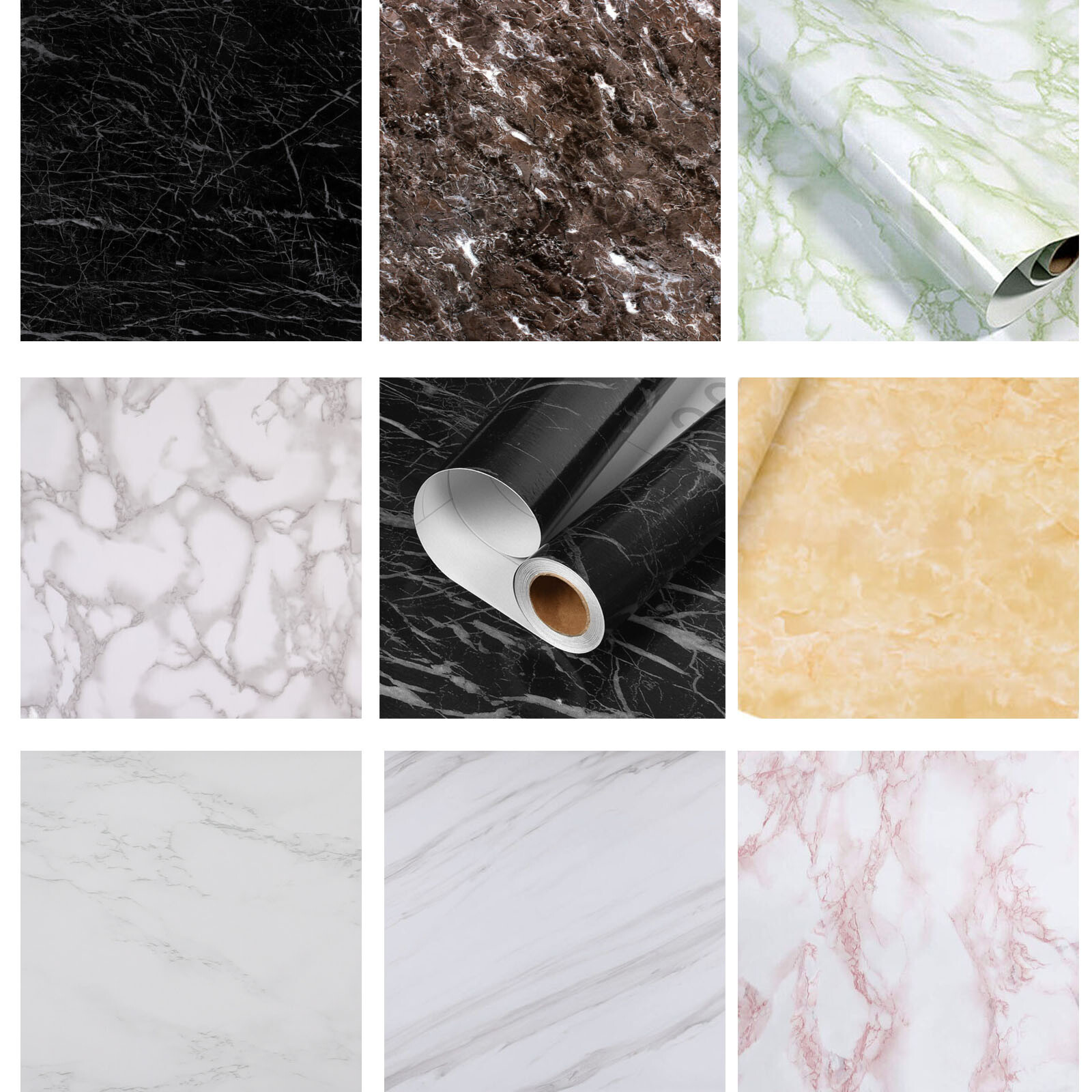 Marble Contact Vinyl Paper Self Adhesive Peel Stick Wallpaper Kitchen Countertop