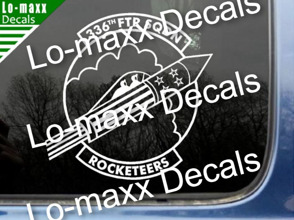 336th Fighter Squadron Rocketeers Military Aircraft Insignia Die Cut Vinyl Decal